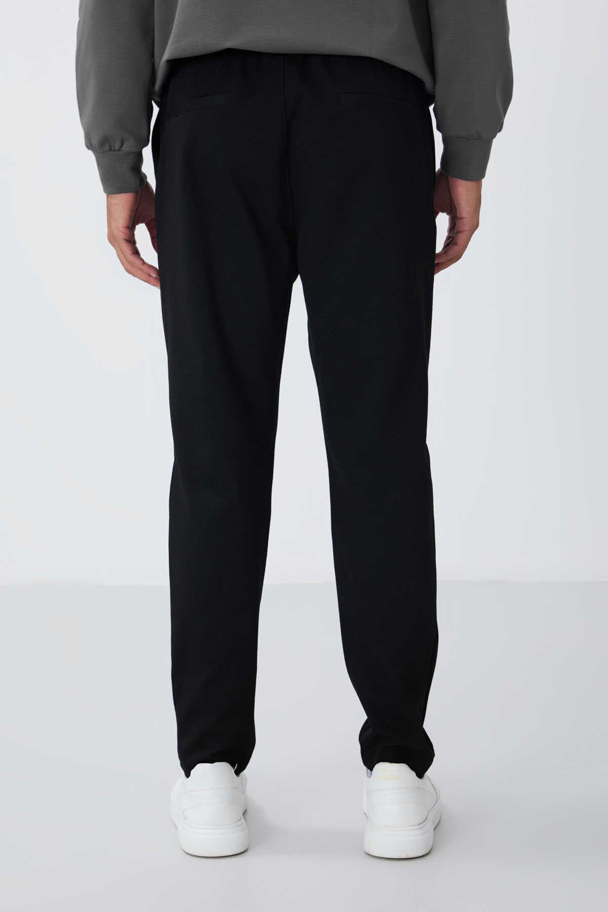Tommylife Toptan Standart Kalıp Erkek Eşofman Alt 82155 Siyah