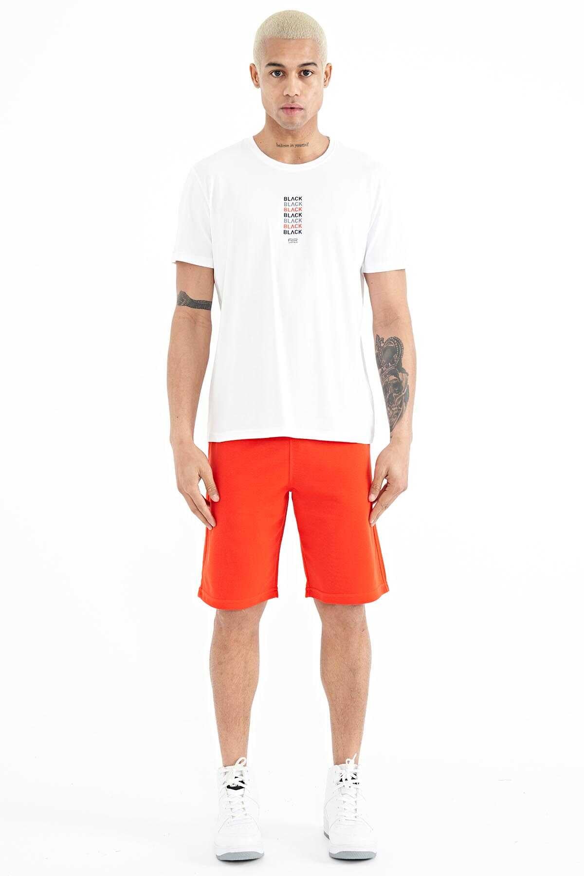 Tommylife Wholesale Tyler Crew Neck Standard Fit Printed Men's T-Shirt 88227 White