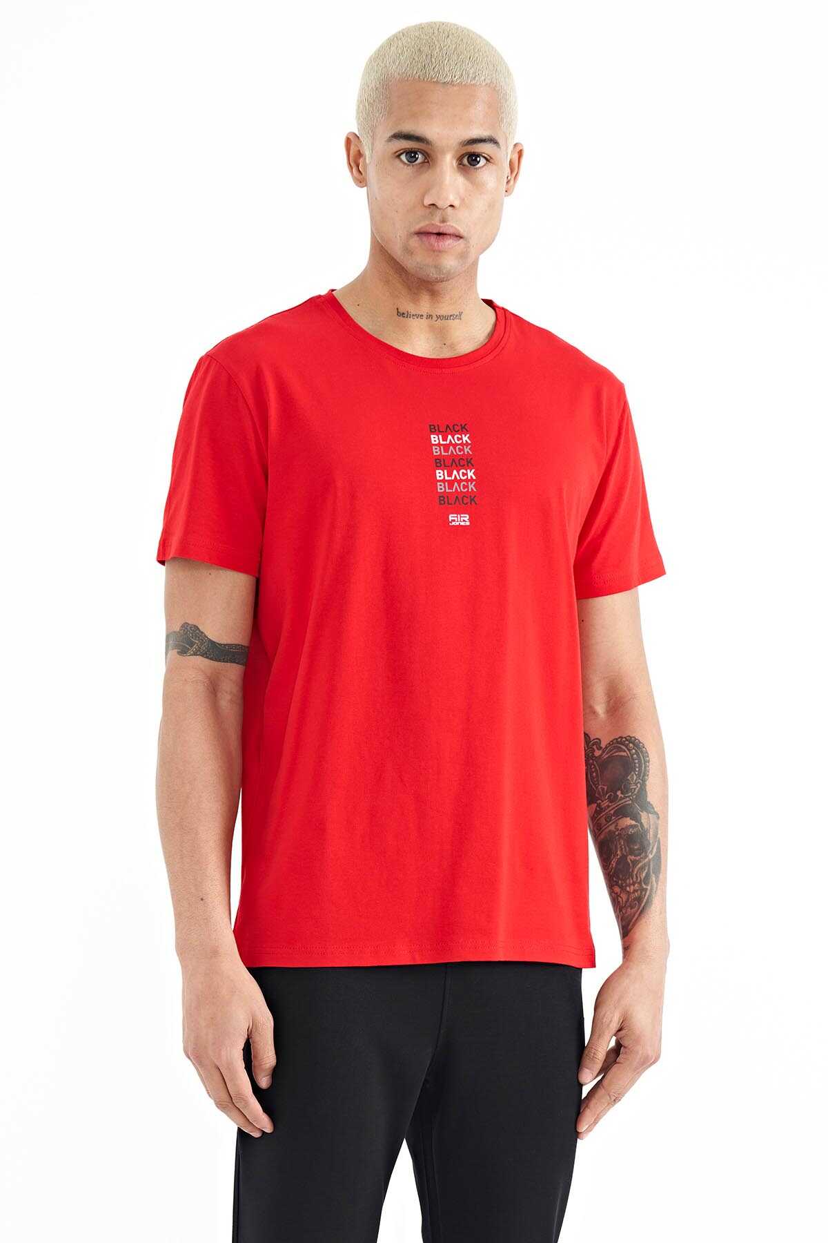 Tommylife Wholesale Tyler Crew Neck Standard Fit Printed Men's T-Shirt 88227 White