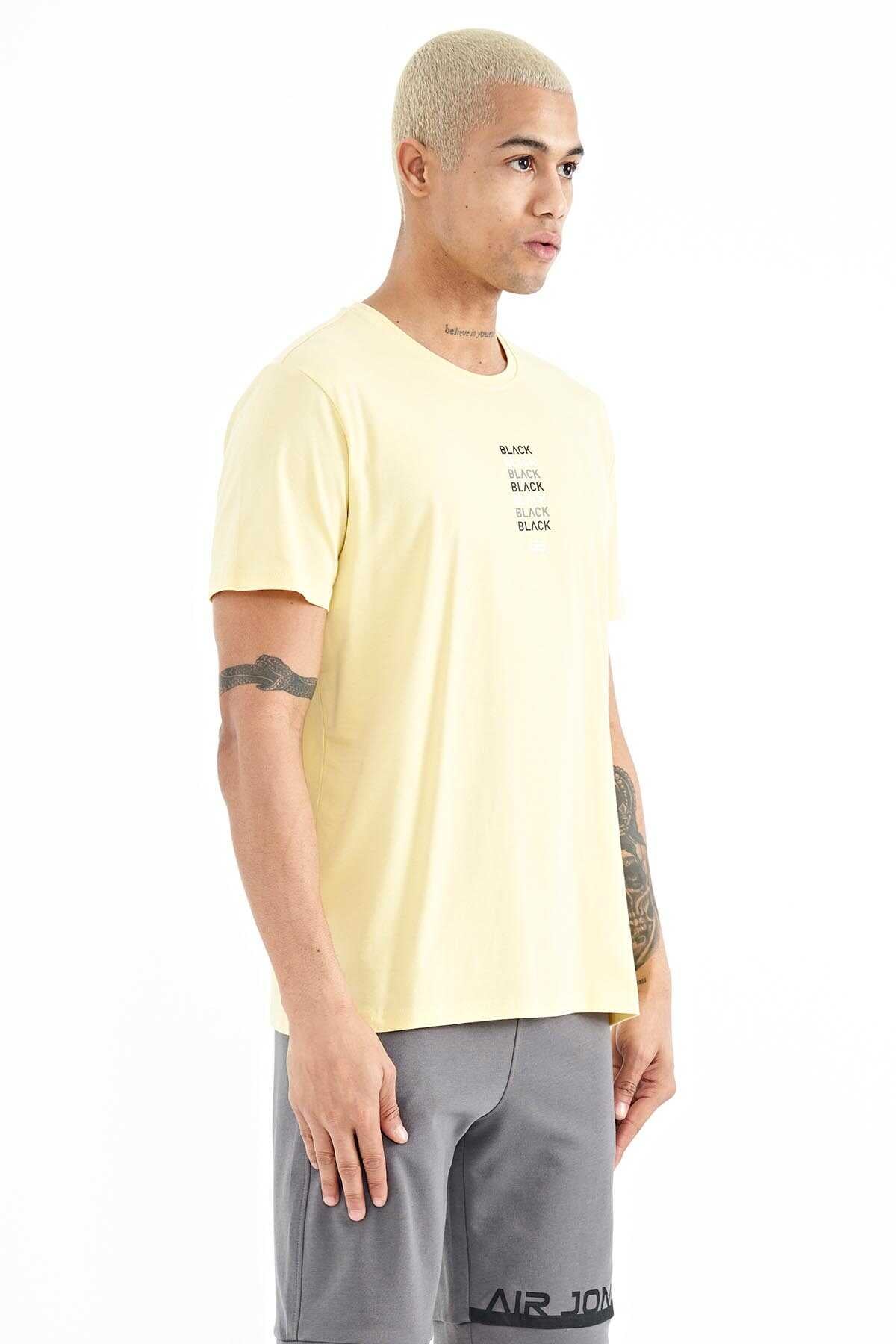 Tommylife Wholesale Tyler Crew Neck Standard Fit Printed Men's T-Shirt 88227 White