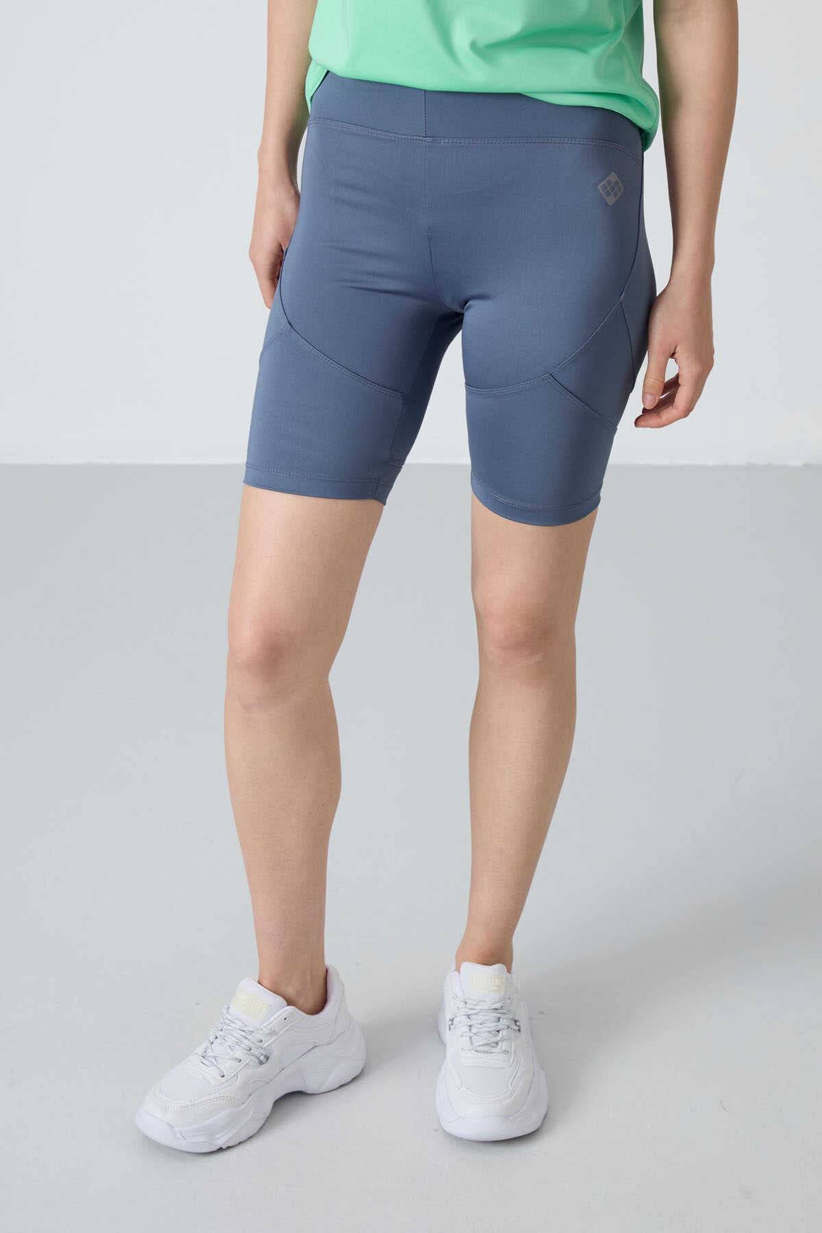 Tommylife Wholesale High Waist Biker Women's Leggings 91013 Indigo