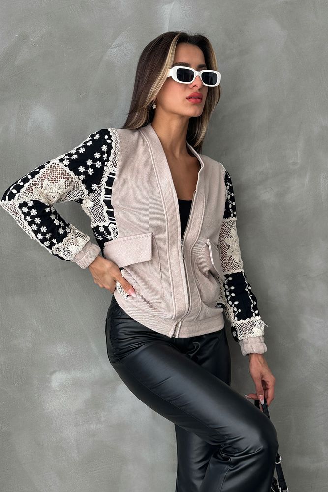 Gübür Detaylı Toptan Ceket
