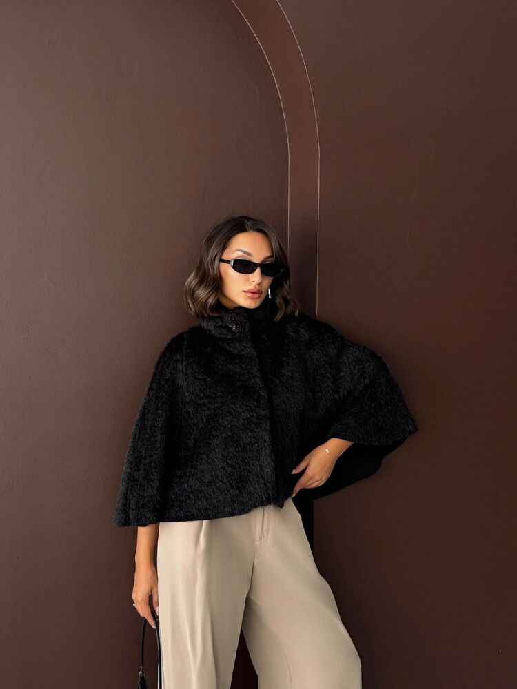 Topshow Toptan Cape Model Siyah Panço – Şık ve Modern Duruş