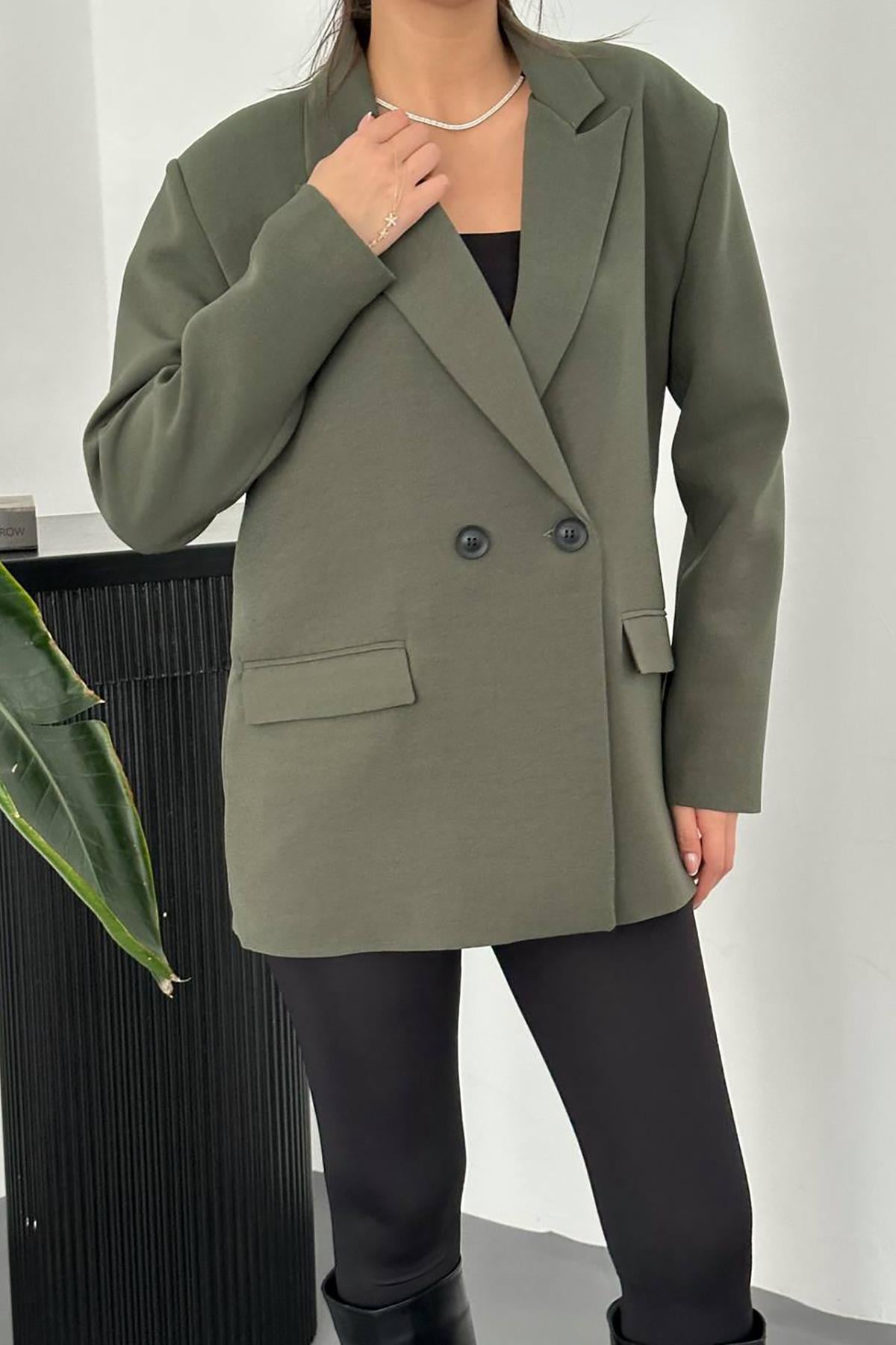 Haki Blazer Ceket