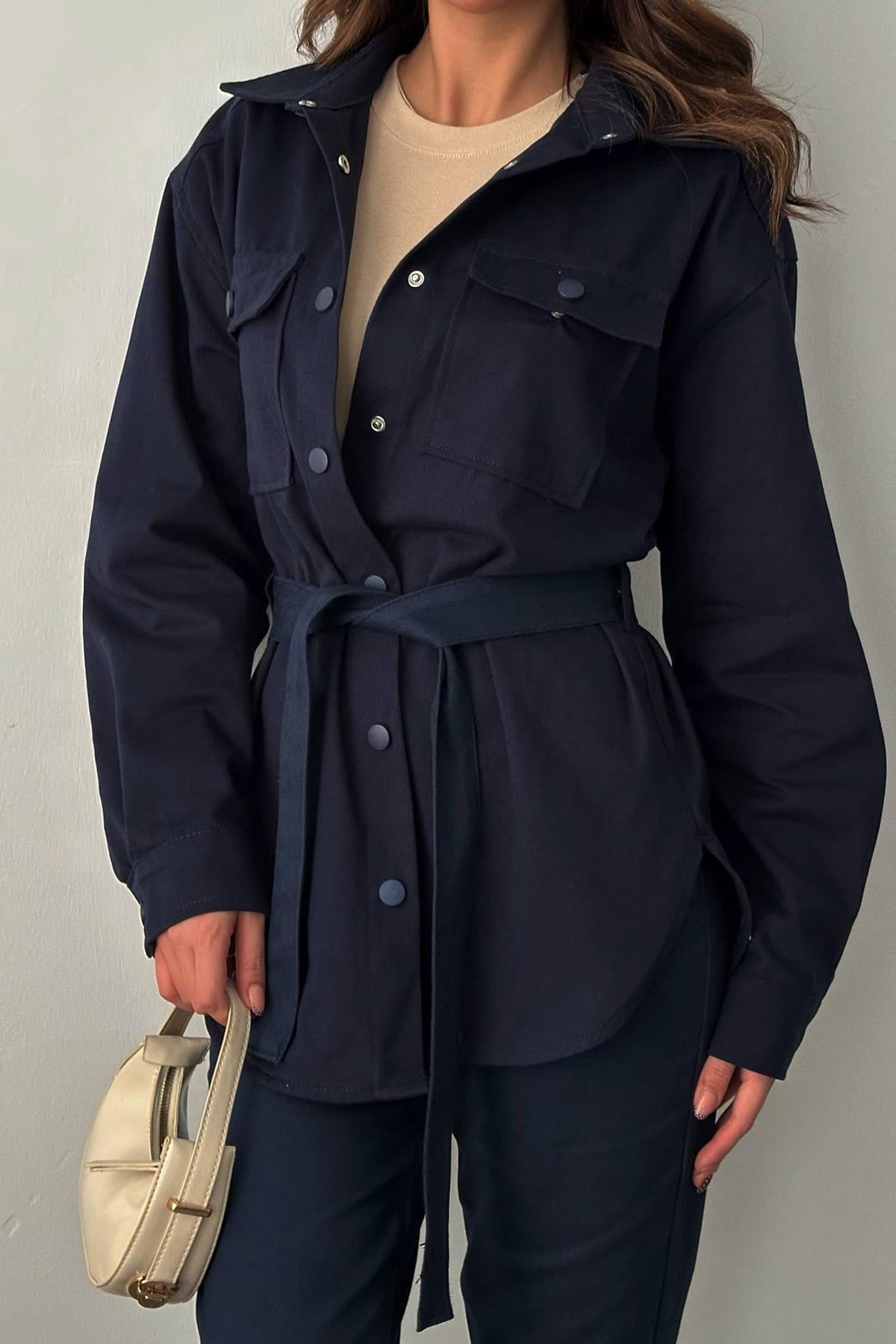 Lacivert Gabardin Takım
