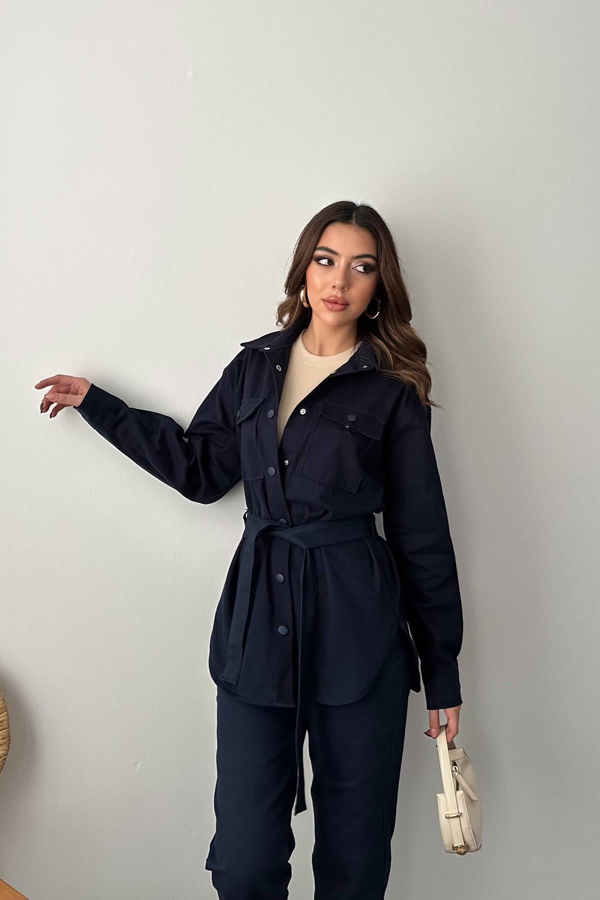 Lacivert Gabardin Takım
