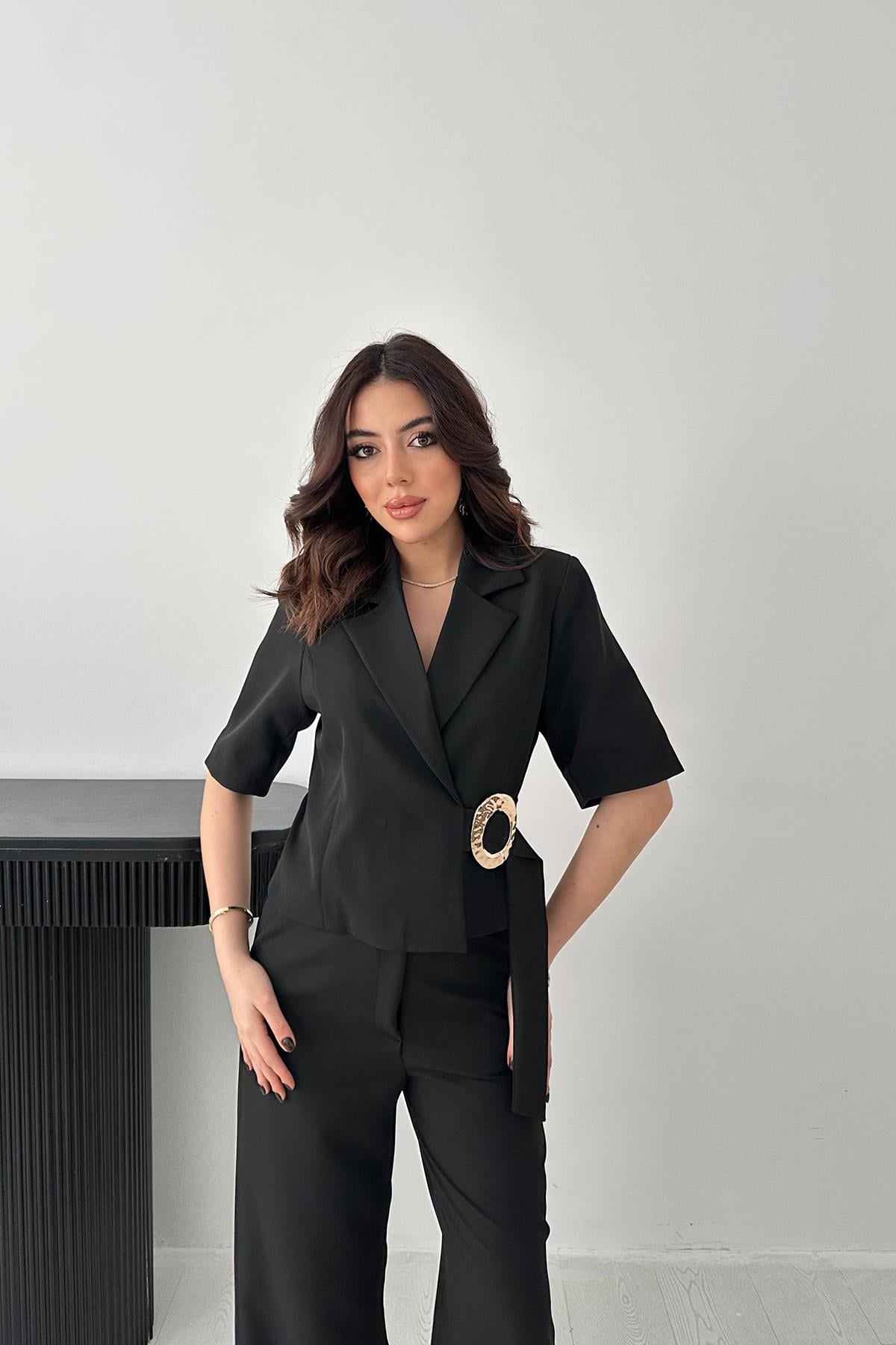 Siyah Tek Tokalı Ceket Ve Pantolon Takım