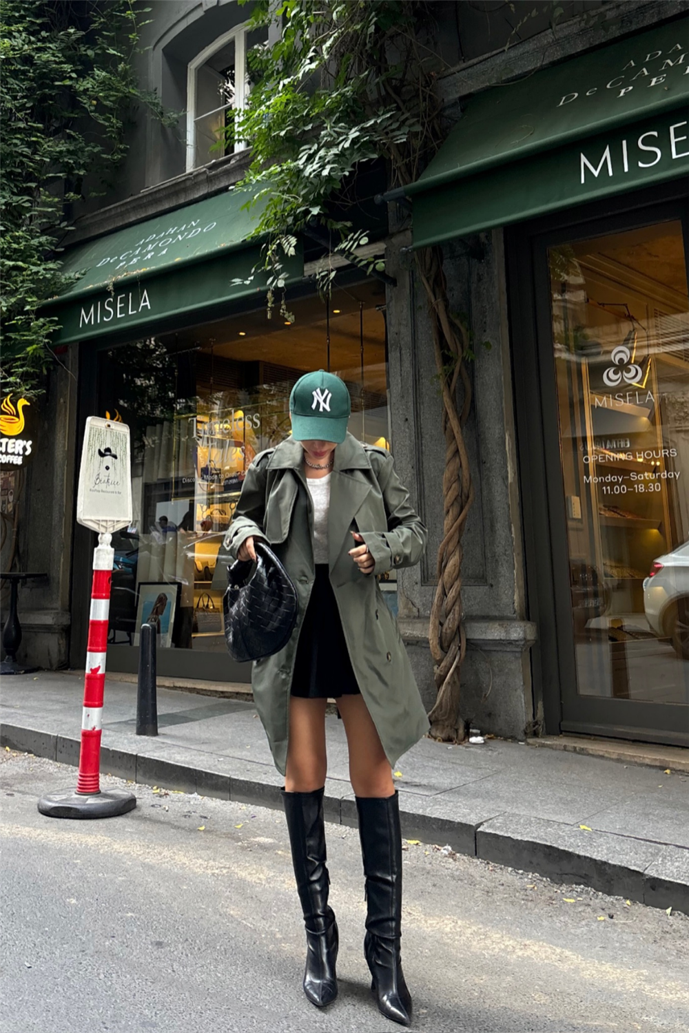 TRENCH KISA ŞANEL BOY - Haki