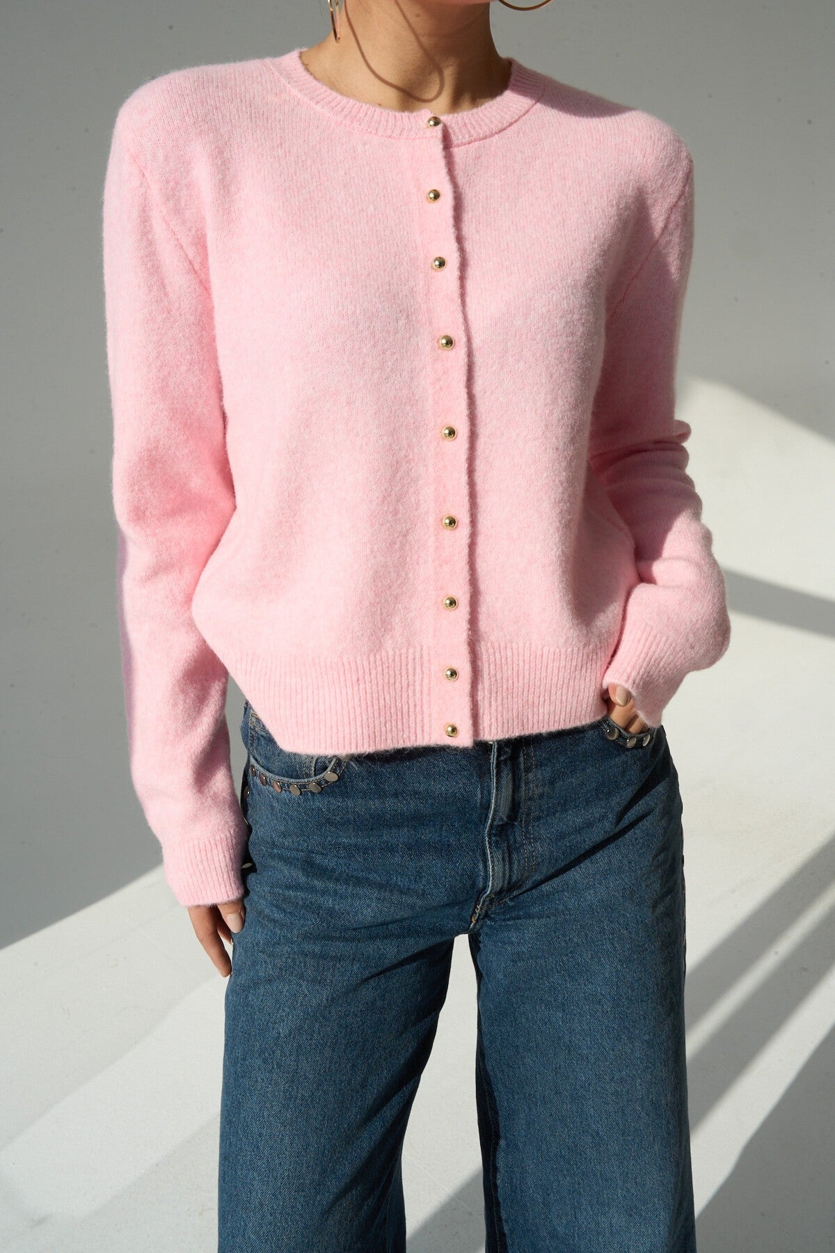 Pink Knit Cardigan