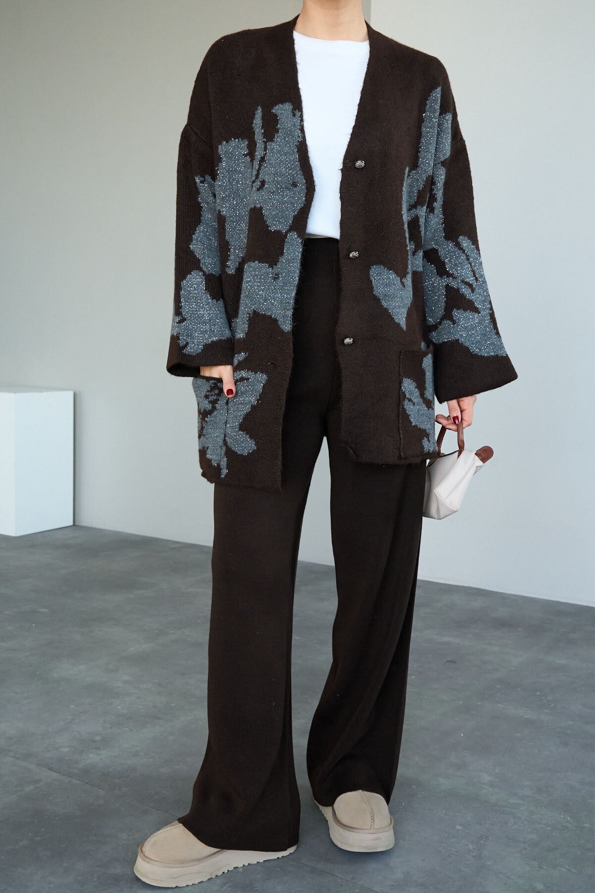 Dark Brown Knit Trousers
