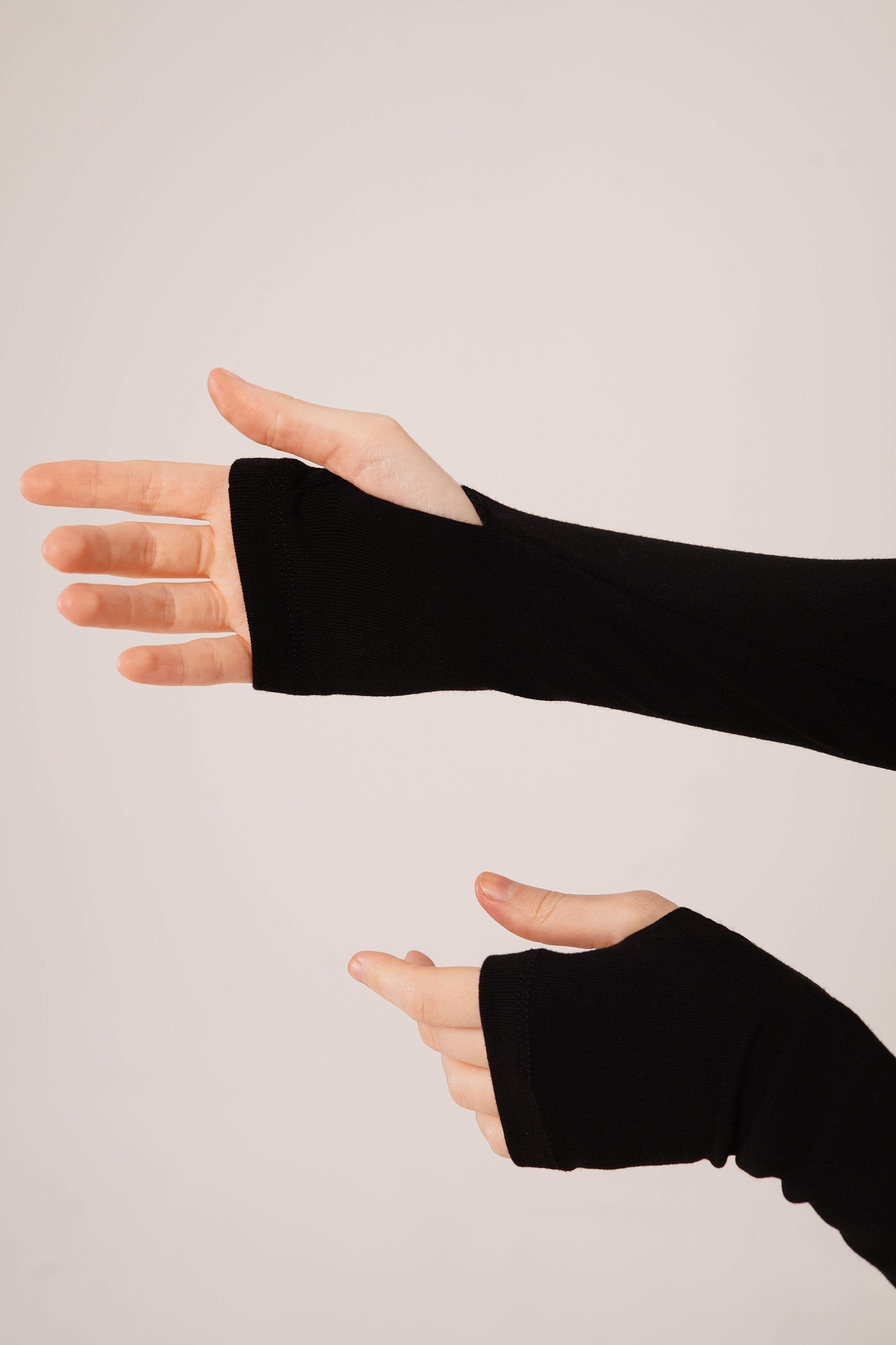 Uzun Kollu Basic Siyah Toptan Bluz