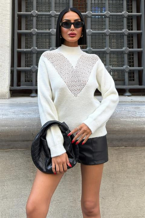 V Ajurlu Triko Kazak 1368