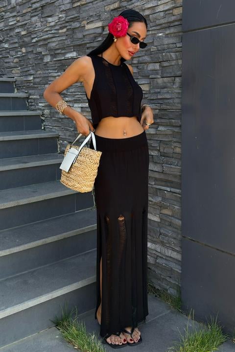 Valentina Eskitme Detay Takım 9826 SİYAH STD