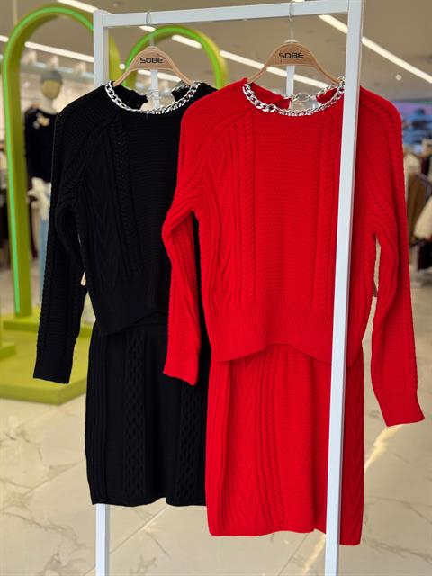 Vinca Zincir Detay Sırt Dekolte Takım 9580-01