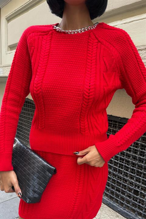 Vinca Zincir Detay Sırt Dekolte Takım 9580-01