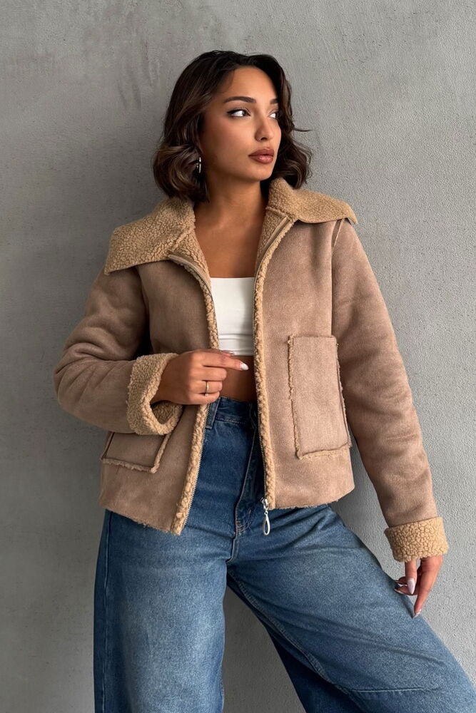 Süet Peluş Toptan Mont