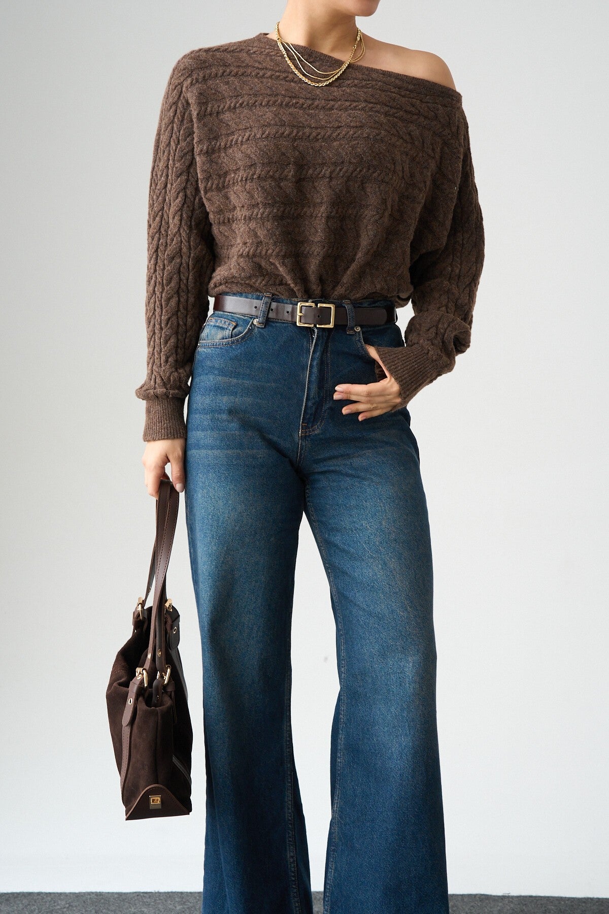 COFFEE Side Braid Sweater