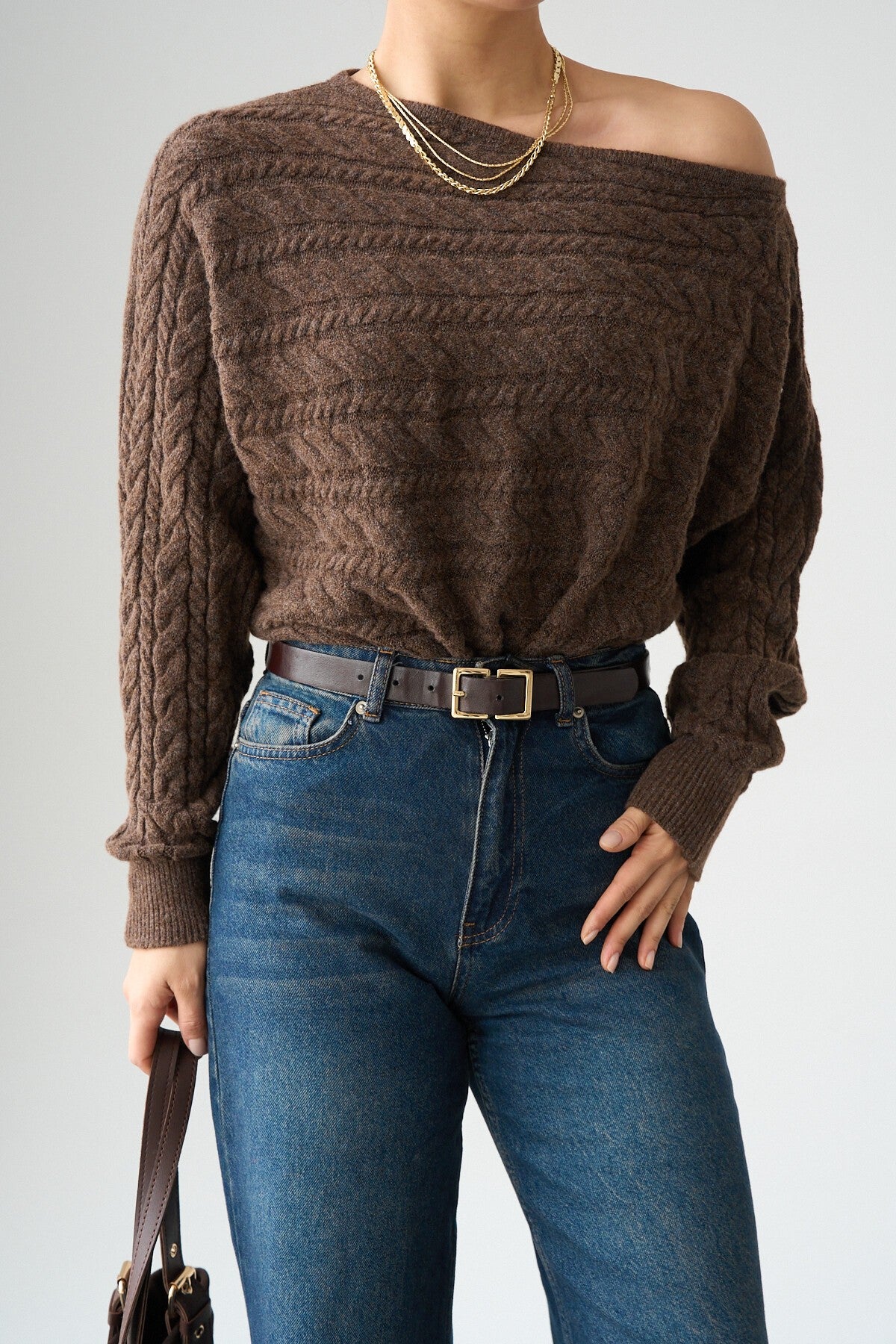 COFFEE Side Braid Sweater