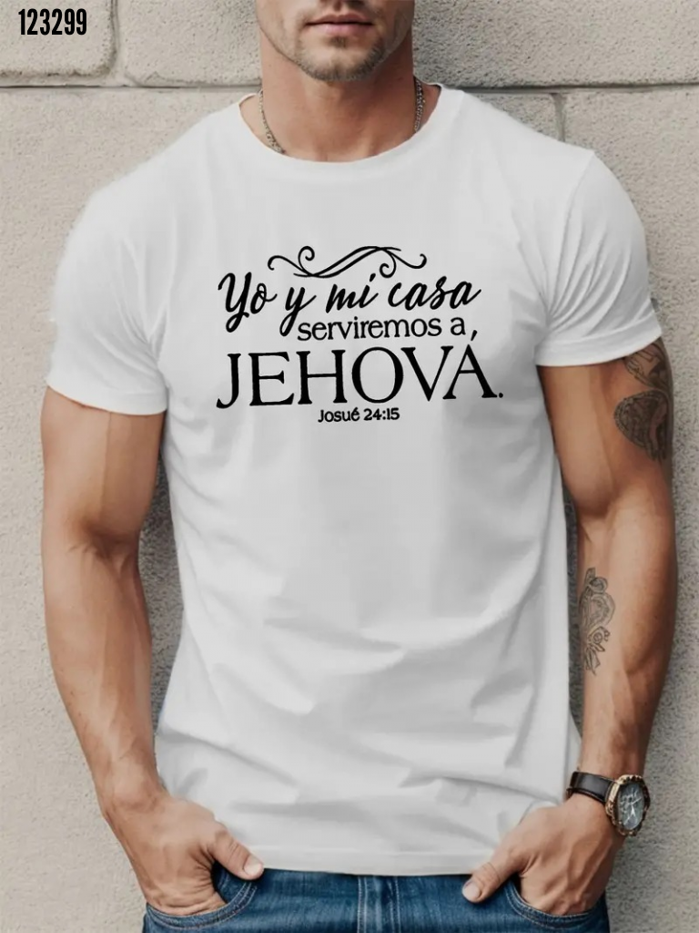 Erkek Jehova Baskılı Süprem T-shirt, 38488