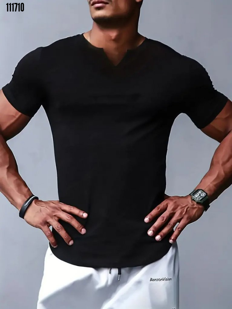 Erkek Kısa Kollu V Yaka Süprem T-shirt, 39239