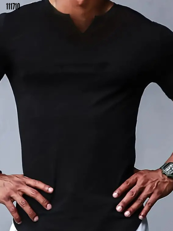 Erkek Kısa Kollu V Yaka Süprem T-shirt, 39239